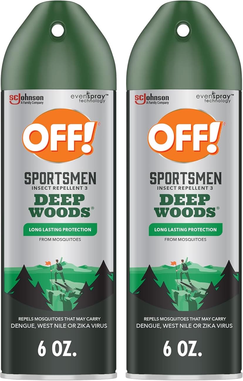 OFF! Deep Woods Sportsmen Insect Repellent Spray for Hunting Camping and Fishing 6 Ounce (Pack of 2)