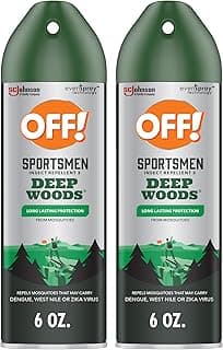 OFF! Deep Woods Sportsmen Insect Repellent Spray for Hunting Camping and Fishing 6 Ounce (Pack of 2)