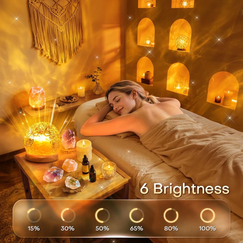 3-in-1 Sunset/Ocean/Northern, Remote, 6 Brightness, 1 Hr Timer, Made of Glass & Wood, Bedroom, Bathroom, Dorm,Halloween Light Ambient Lighting, 16 Colors Led Lights for Bedroom, Gift Ideas, Room Decor B0DG92NWYG