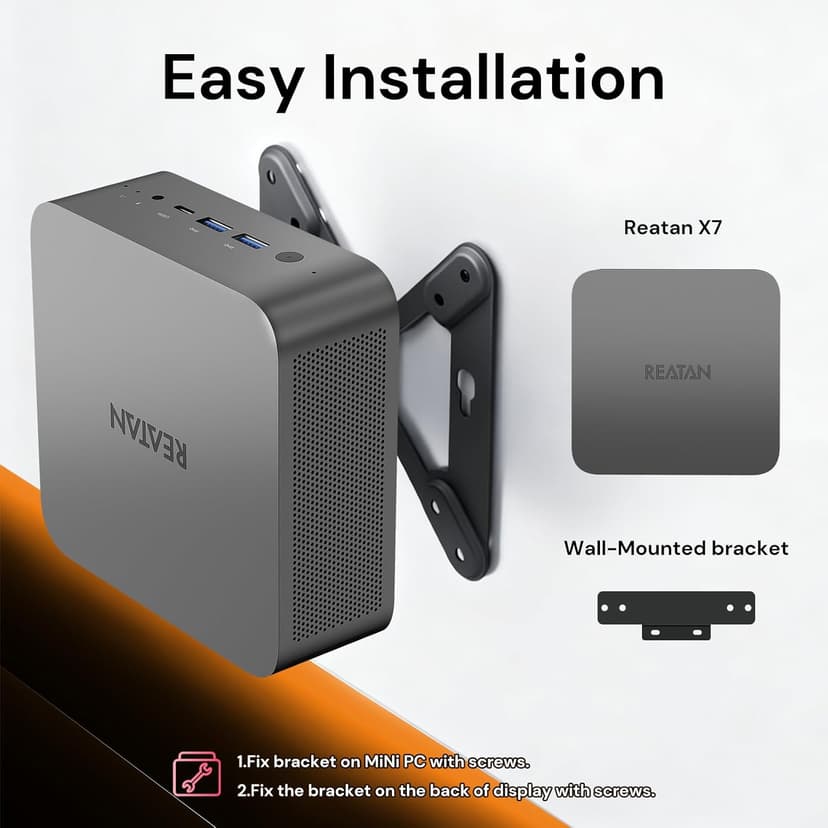 Reatan AI Oculink Mini Barebone PC AMD Ryzen 7 255 (8C/16T Upgraded 8745HS) Radeon 780M NO SSD & NO RAM & NO OS 8K Quad-Screen Display Desktop Gaming Mini Computers WiFi 7 BT:5.4 Built-in Speaker