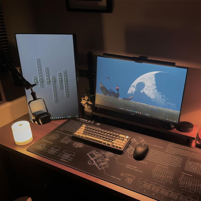 Kado Dual Monitor Setup - 2-Pack 22" 1920x1080 Computer Monitor 120Hz 105% sRGB Edgeless VESA Mount HDMI DisplayPort Office Gaming Built-in Speakers (E22 Gaming Dual Series)