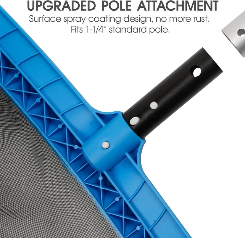 Pool Skimmer Net with Self-Repair Fine Nylon Mesh Bag, Pool Leaf Rake for Above Ground Pools & In-ground Pools, Pool Nets for Cleaning - Original Series(No Pole)