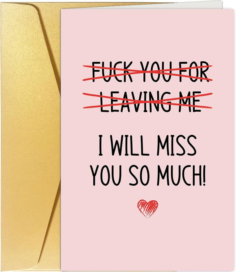 Spercy Coworker Leaving Card, Friend Moving Card, Going Away Gift for Colleague, Farewell Gifts for Work Bestie