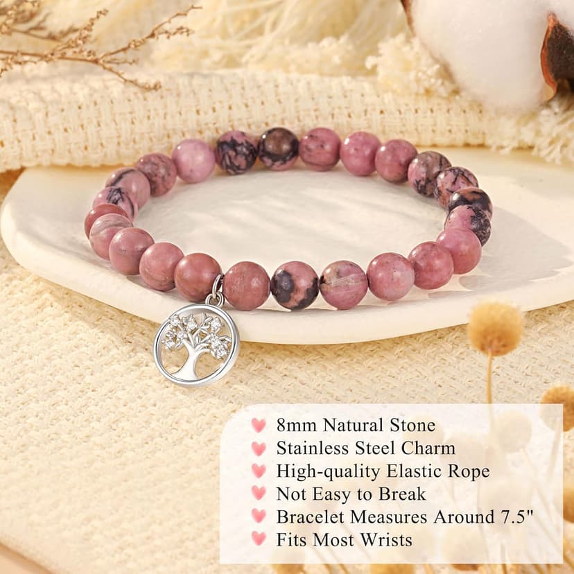UNGENT THEM Tree of Life Bracelet for Women, Gifts for Grandma, Nana, Mother in Law, Mom, Gigi, Mimi, Aunt, Sister in Law, Teacher, Birthday Christmas Wedding Mothers' Day Gifts