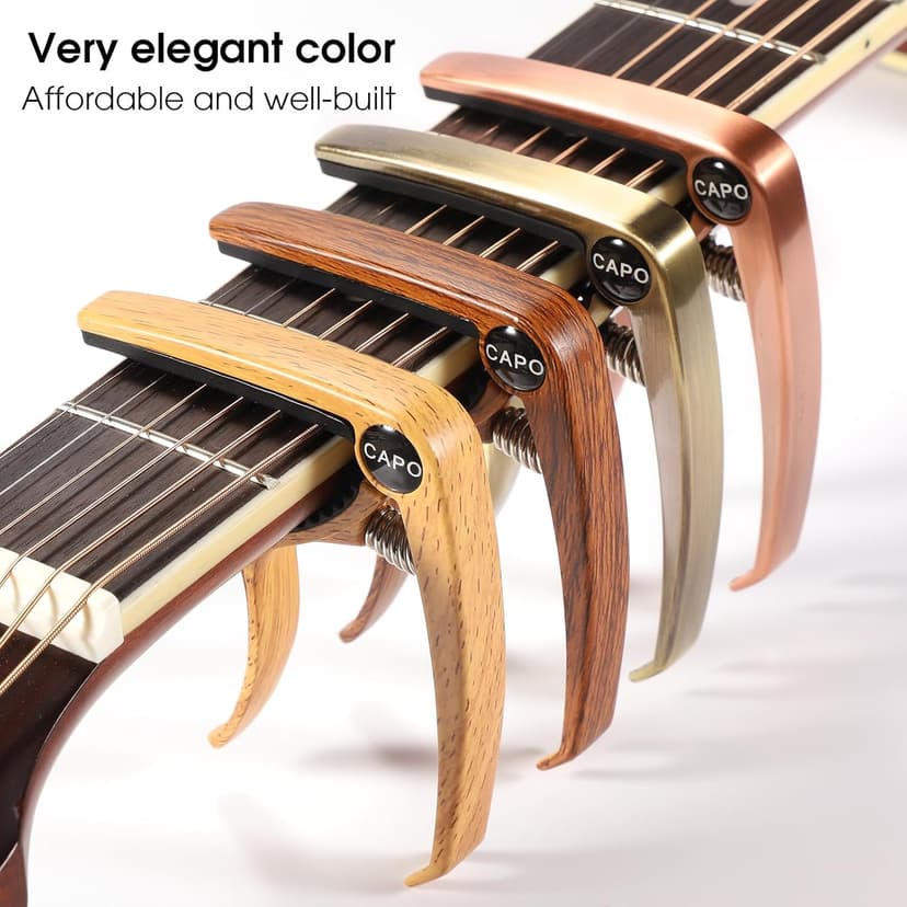 ENO MUSIC Professional Acoustic and Electric Guitars Capo for 6 String Guitar and Mandolin, RedCopper