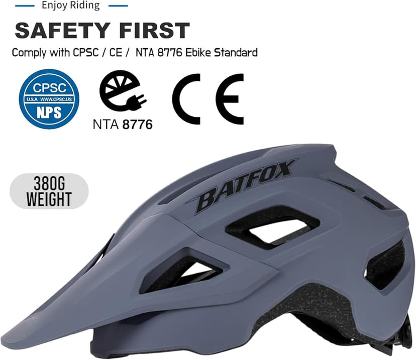 NTA 8776 E-Bike & Mountain Bike Helmet for Adults Youth, E-MTB Cycling Helmet for Men Women (52-60CM)
