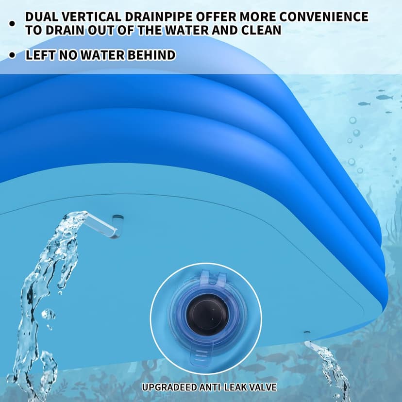 Inflatable Swimming Pool, Blow up Pool, Above Ground Swimming Pool for Family,Pool for Adults 120x 72 x 22 inch Full-Sized Inflatable Pool for Outdoors, Backyard