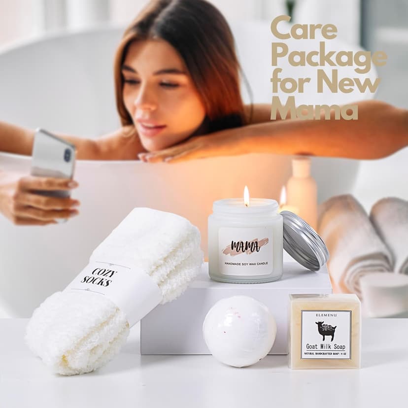 New Mom Care Package After Baby, 7pcs New Mom Gifts Set After Birth, Postpartum Gifts for Mom, After Birth Postpartum Essentials for Mom Kit, Pregnancy Gifts for First-Time Moms, Expecting Mom