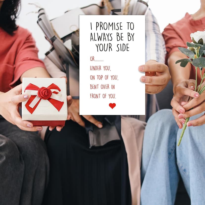 Funny Anniversary Card for Boyfriend Husband, I Promise to Always Be By Your Side Card, Hilarious Gift for First Second Third Year Anniversary (Top or Under)