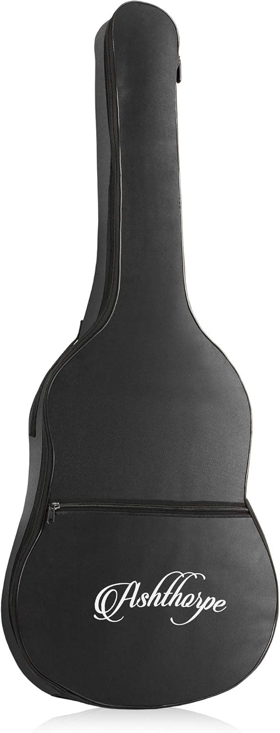 Ashthorpe 41-inch Beginner Cutaway Acoustic Guitar Package (Natural), Full Size Basic Starter Kit w/Gig Bag, Strings, Strap, Tuner, Picks