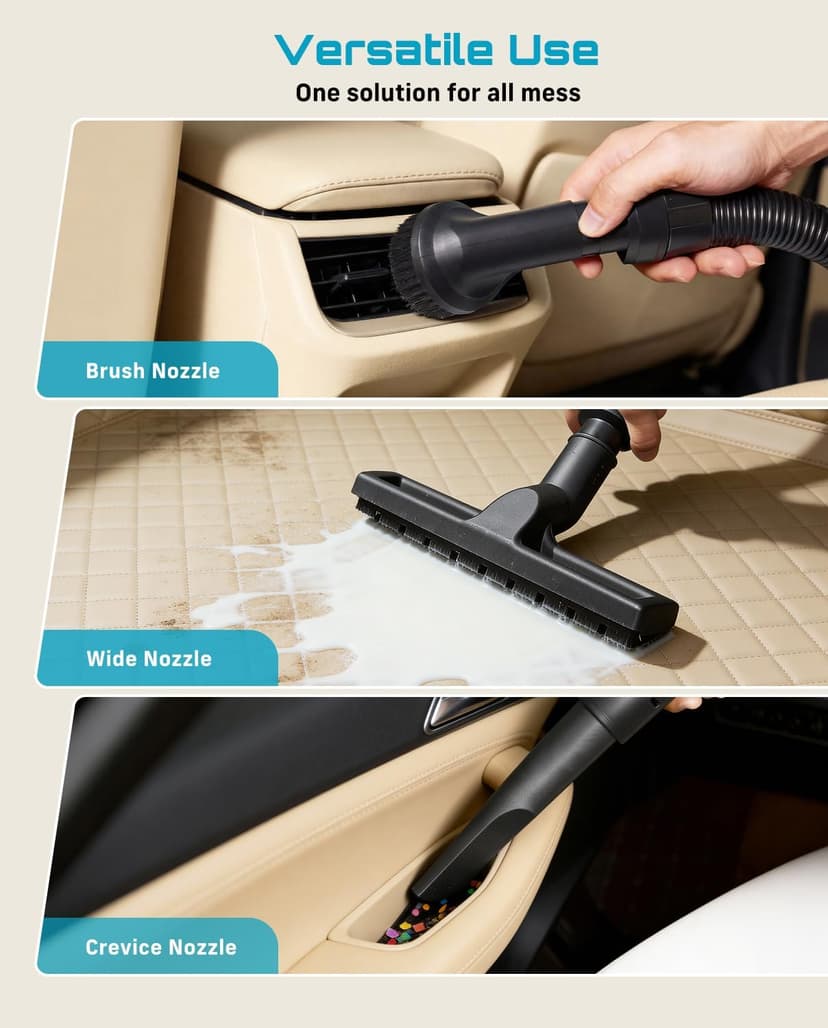 Seesii Garage Vacuum Wall Mounted Shop Vac, 6.6 Gallon 5.5 Peak HP Shop Vacuum Wet and Dry with 30Ft Flexible Hose, Attachments, Storage Bag, Cartridge Filter Ideal for Garage, Car, Workshop, Home