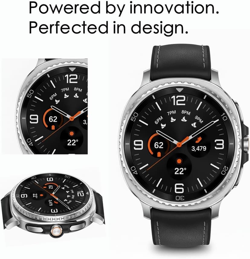 Samsung Galaxy Watch 8 Classic (2025) 46mm LTE Smartwatch – Black | Rotating Bezel, Sleep & Fitness Tracking, Energy Score, Quick Button [US Version] + Extra Sports Band & Screen Protector