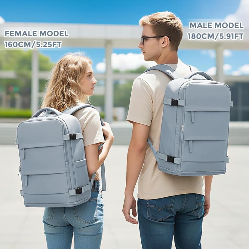 coowoz Travel Backpack For Women Men,Carry On Backpack,Hiking Backpack Waterproof Outdoor Sports Rucksack Casual Daypack travel essentials（Gray Blue） | Carry On Backpack, Hiking Backpack, Waterproof, Outdoor Sports, Rucksack, Casual Daypack