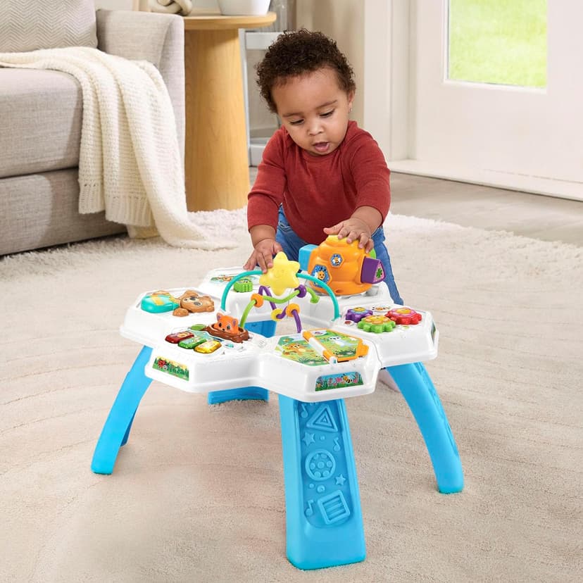 VTech Buzz and Learn Activity Table with Seven Interactive Play Zones, Blue