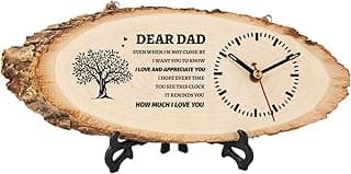 BeauGift Dad Gifts, Wooden Clock Gifts for Daddy from Daughter Son Kids, Dad Birthday Gift Idea for Papa Who Wants Nothing, Christmas from Child to My Dad