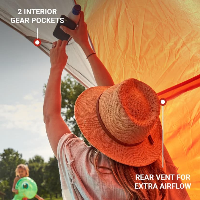 Coleman Skyshade Large Portable Sun Shelter, Easy Setup with Pre-Attached Poles, Canopy Provides Cover from Sand & Sun, Great for Beach, Park, Tailgating, Camping, Backyard & More