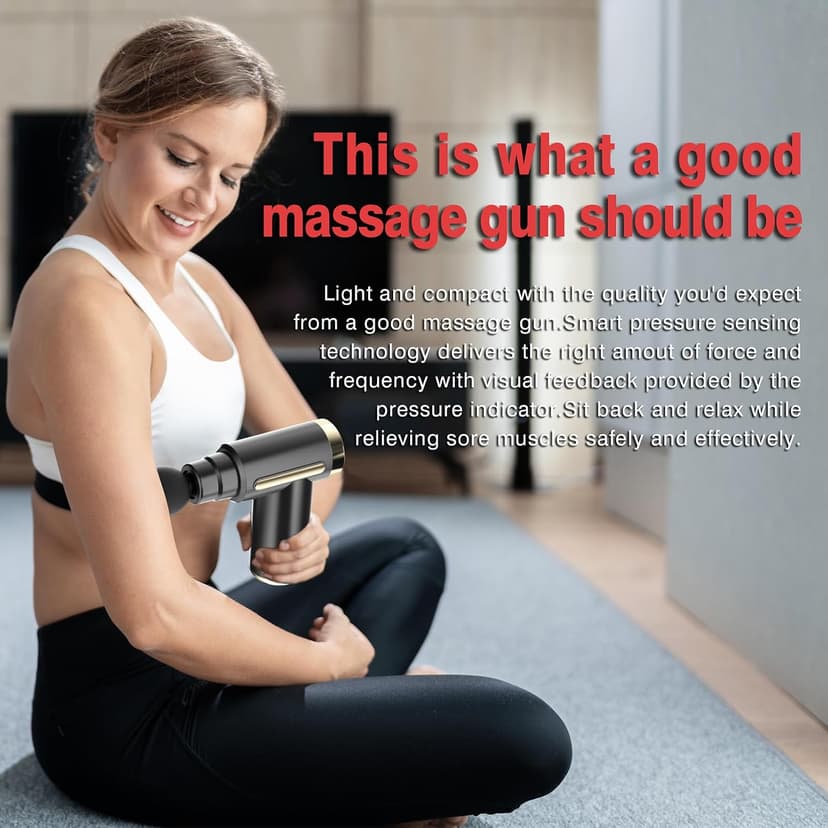 cotsoco Massage Gun Deep Tissue for Pain Relief with 4 Massage Heads & 6 Speeds, Electric Mini Handheld Body Massager for Any Pain Relief, Best Gifts for Men and Mom B0CP3K8G9X