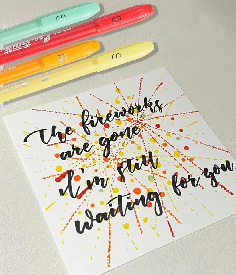 Sign Brush Pen, 15pcs Calligraphy pen Flair Pens Fine Point(0.4mm) Assorted Colors, Felt Tip Pens Art Brush Marker, Journaling Pen Set for Beginners Adult Hand Lettering Calligraphy