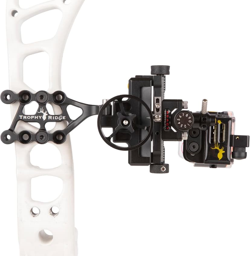 Trophy Ridge Digital React Trio Bow Sight - 2 Micro Adjustable Horizontal Pins, 1 Vertical Pin, Digital Readout, Fast Setup, Dead Set Accuracy, 5 Customizable Profiles, 4 Brightness Settings