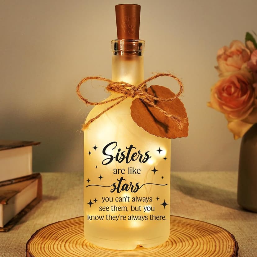 Sister Gift Sisters Birthday Gifts Birthday Gifts for Sisters from Sisters Brother Christmas Mothers Day Valentines Day Gift for Sisters Adult Decorations Decorative Bottle Jar Lighting