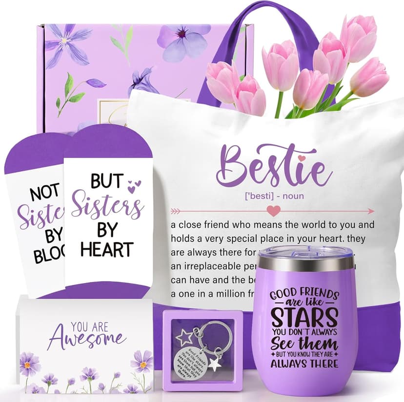 Best Friend Birthday Gifts for Women, Gift for Friend Woman, Bestie Gifts for Women, Birthday Galentines Valentines Christmas Friendship Bestfriend Gift Ideas for Bestie Soul Sister Close Female BFF B0F27YZ252