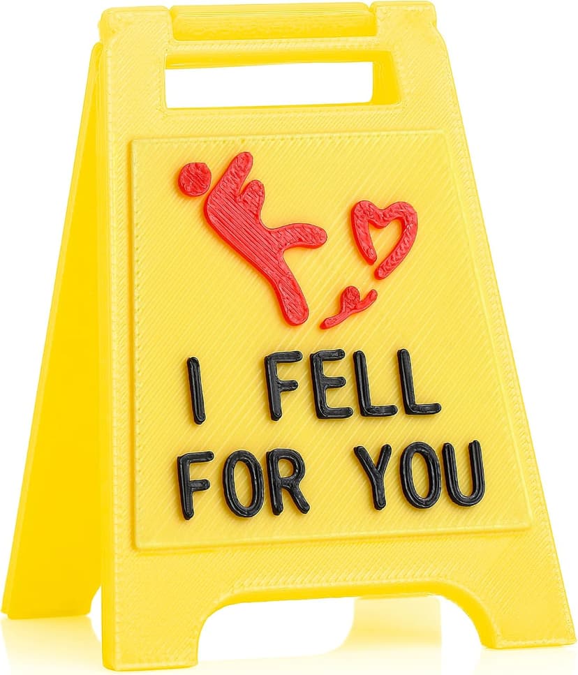 Cute Mini “I Fell for You” Sign – Valentines Day Funny Romantic Gift for Boyfriend, Girlfriend, Anniversary, Valentine’s Day, Christmas | Unique Love Gift for Him or Her | Proposal Decoration