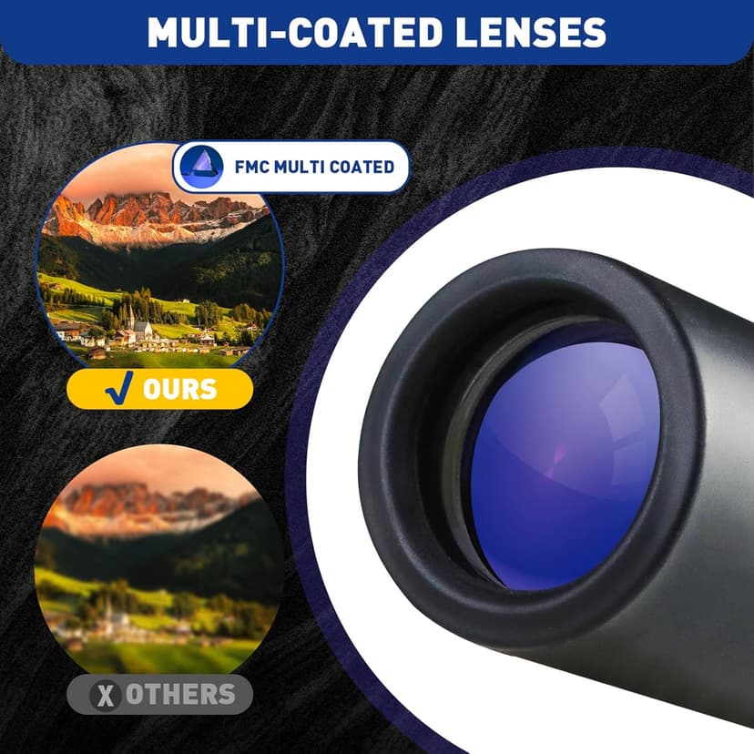 HDAJY Mini Monocular Telescope, Upgrade 30 x 25 HD Monoculars for Adults High Powered, Be Used for Stargazing, Hunting, Black