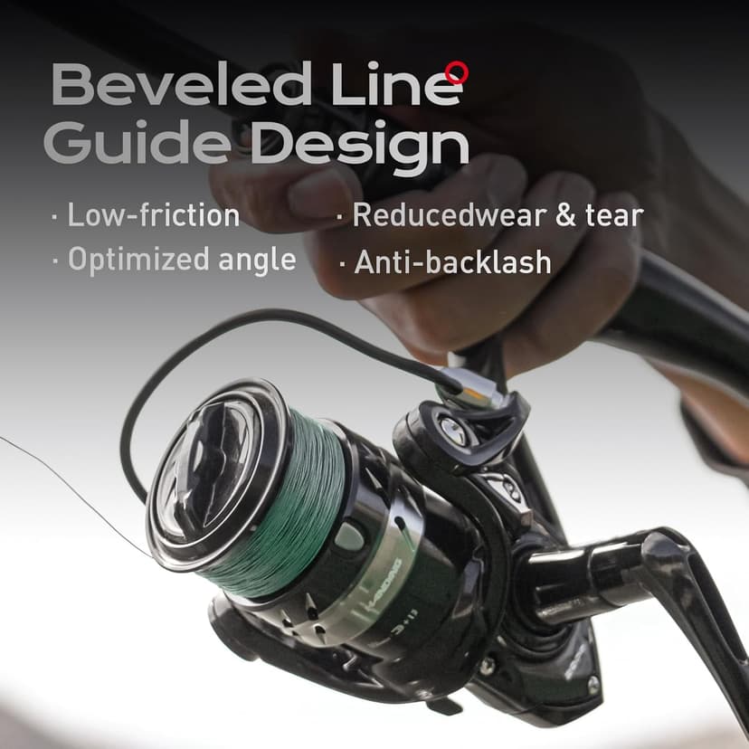 Handing LITE II Spinning Reels Freshwater Spinning Fishing Reels 14.33 Lbs Max Drag Ultra Smooth 5.2:1 Gear Ratio Aluminum Spool 3+1 BB Handle Interchangeable