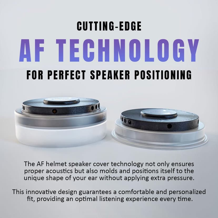 I A S U S High Def XSound 4 Helmet Speakers - Motorcycle Snowboard Helmet Speakers - Works with Most Comms with Earbud Ports – Includes Accessories for Install
