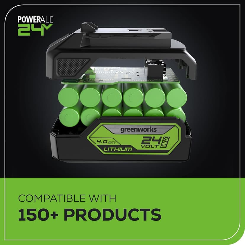 Greenworks 48V (24V x 2) Cordless Brushless Leaf Blower/Vacuum (520 CFM / 240 MPH) with Bag, Powerful & Efficient for Yard Debris Cleanup, Includes (2) 4.0Ah Battery & Dual Port Charger