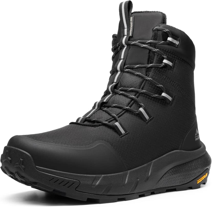 NORTIV 8 Men's Wide Winter Boots Grip on Snow Ice Insulated Waterproof Lightweight Comfortable Hiking Outdoor Boots