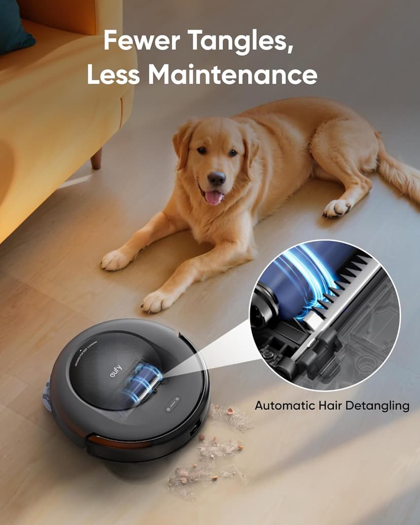 eufy Omni C20 Robot Vacuum and Mop Combo, All-in-One Station, Auto Mop Washing and Auto Drying for Hands-Free Cleaning, 7000 Pa Powerful Suction, Self Emptying, 3.35-Inch