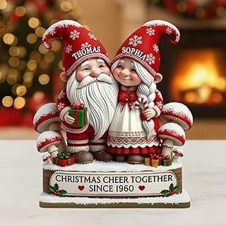 Love Signal Personalized 3D Effect Growing Old Together Christmas Plaque, Custom Wooden Sign Gift For Couples, Christmas Gifts For Parents, Grandparents, Anniversary Marriage Gift for Husband Wife 02