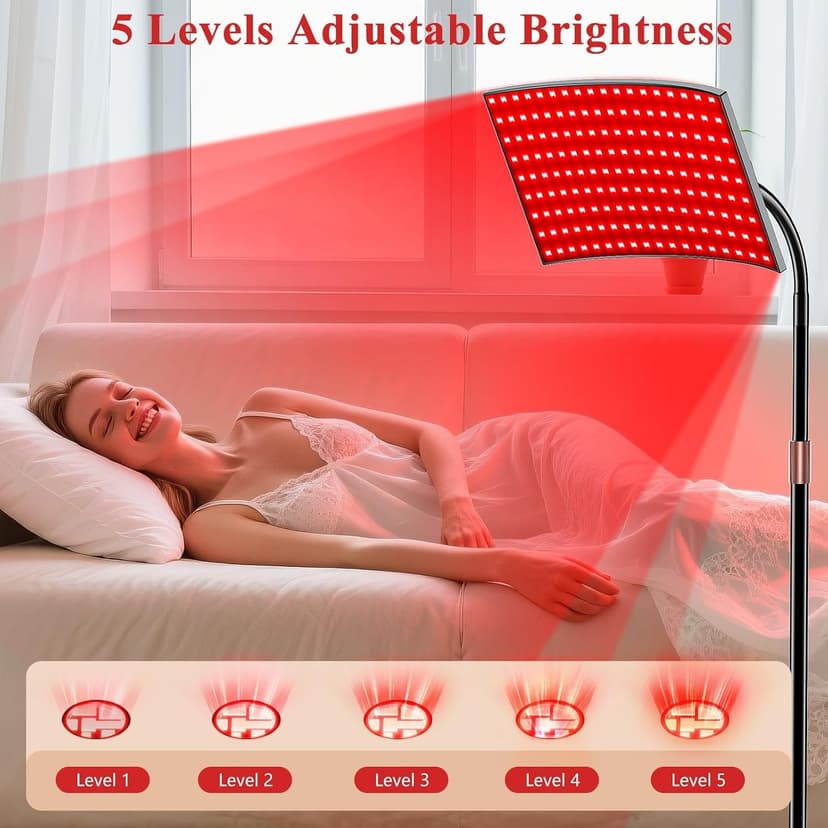 Red Light Therapy for Body Face Infrared Light Therapy for Body with 660nm & 850nm Near Infrared LED Red Light Therapy Panel at Home Protective Glasses for Home Use, Gift for Women Girl B0FH6FN9ZL
