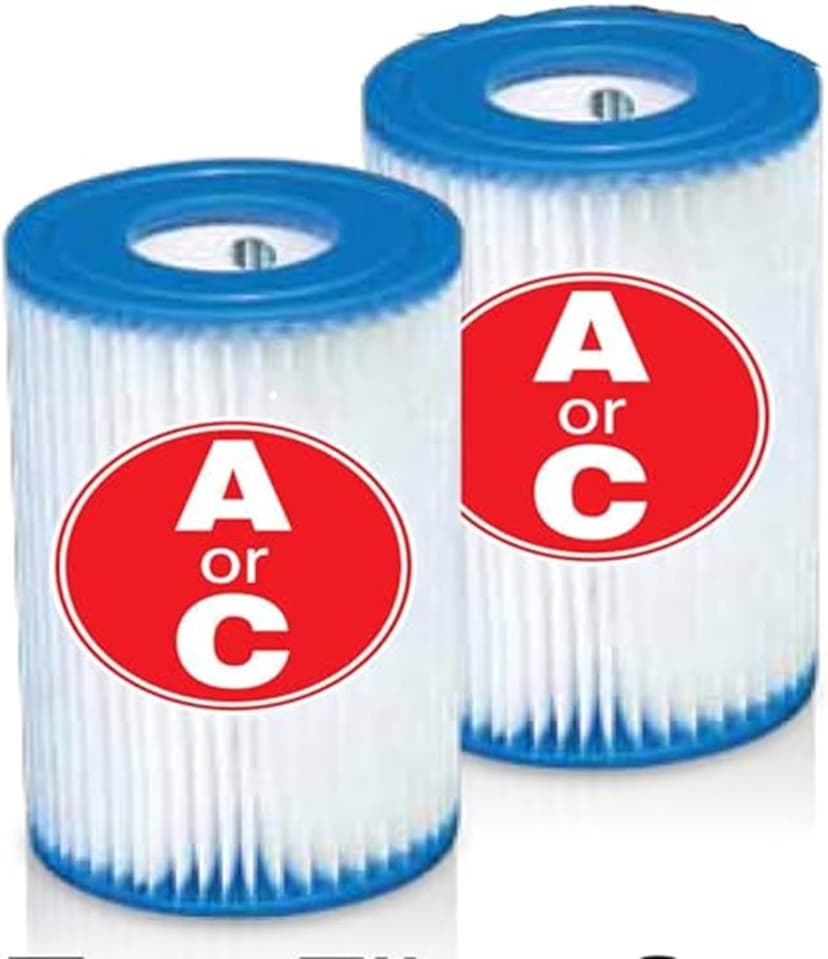 INTEX C1000 Cartridge Filter Pump for AGP: 1000 GPH Pump Flow Rate - Cartridge Gauge Indicator - HydroAeration Technology - Includes Type A Filter Cartridge - Turnover Rate/System Flow 750 GPH