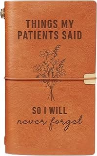 Nurses Appreciation Graduation Gifts for Women, LPN RN Nursing Student Gift for Nurses Week/Day, Engraved Refillable Notebook GiltGlimmer Nurse Gifts, Things My Patients Said Journal Leather Notebook B0GK6M9WZJ
