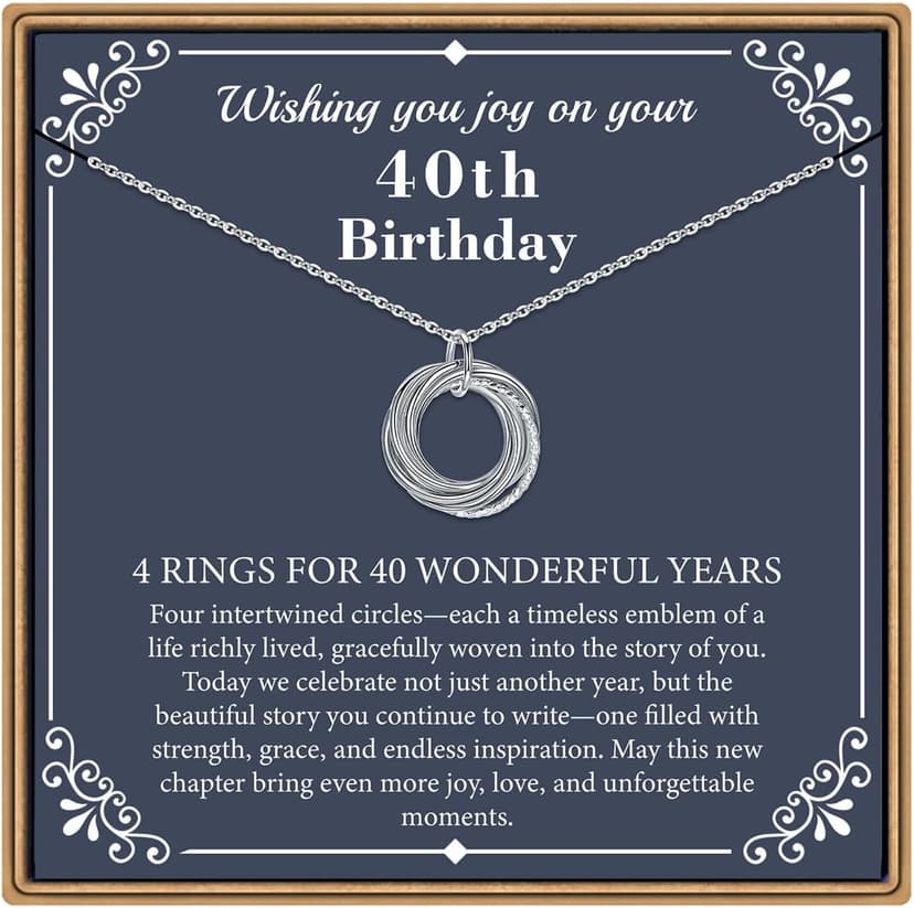 IEFLIFE Birthday Gifts for Women, Sterling Silver Necklaces, 40th 50th 60th 70th 80th 90th Birthday Necklace, 40 50 60 70 80 90 Years Old Birthday Gifts, 4 5 6 7 8 9 Decade Birthday Jewelry for Women