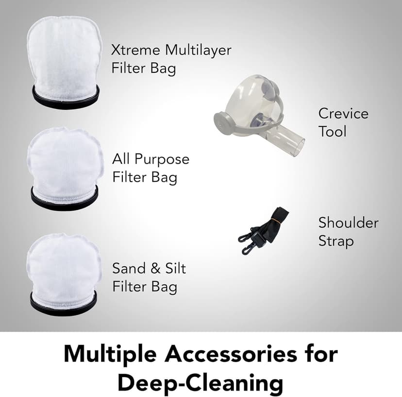 POOL BLASTER Pro 2000 Commercial Pool Vacuum - Cordless Rechargeable Hose-Free, up to 2 Hour Runtime, Sealed Battery and Two Vacuum Heads for Vinyl, Fiberglass, Concrete and Gunite In-Ground Pools