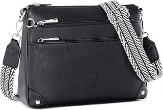 Lexiyat Crossbody Bags for Women Rfid Travel Crossbody Purses Leather Handbags Medium Shoulder bag with Adjustable Strap