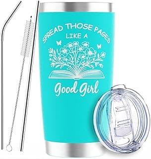 Book Lovers Gifts for Women - 20oz Stainless Steel Tumbler with Lid Straws, Perfect Bookish Gift for Readers, Book Club Gifts, Reading Accessories for Bookworms