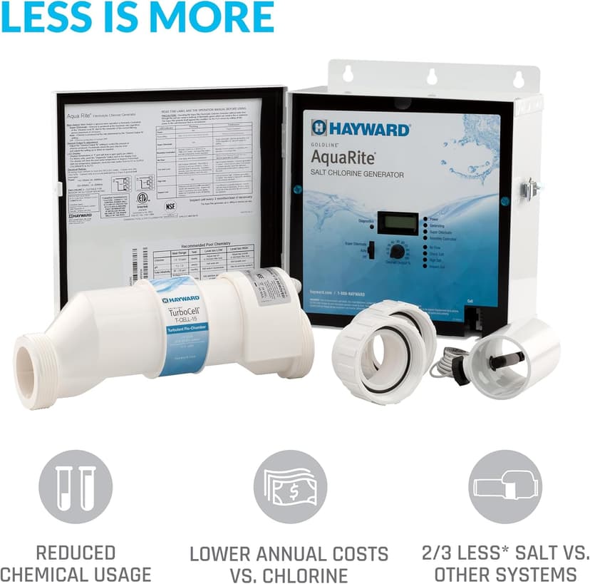 Hayward W3AQR15 AquaRite Salt Chlorination System for In-Ground Pools up to 40,000 Gallons