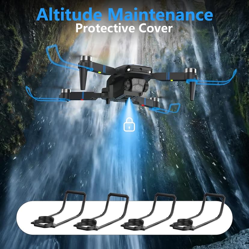 Drone with Camera for Adults LCD Screen FPV Live Video, Professional Brushless Motor 270° Obstacle Avoidance 3D Flips, Foldable RC Mini Quadcopter for Beginners Support 32G SD Card Max Under 250G Gift