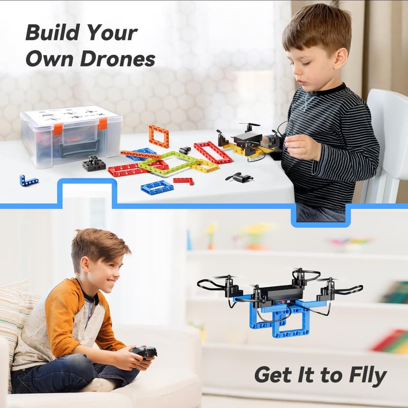 Mini Drone for Kids and Beginners,Creative 5-IN-1 DIY Drone Building Kits for Kids to Build Your Own Drones,5 Different Designs, Altitude Hold, 3D Flips,Easy to Build and Fly,Great Gifts for Boys&Girls to Enjoy Building,Flying and Fixing Fun