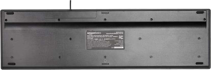 Amazon Basics Wired QWERTY Keyboard, Full-Sized, Black