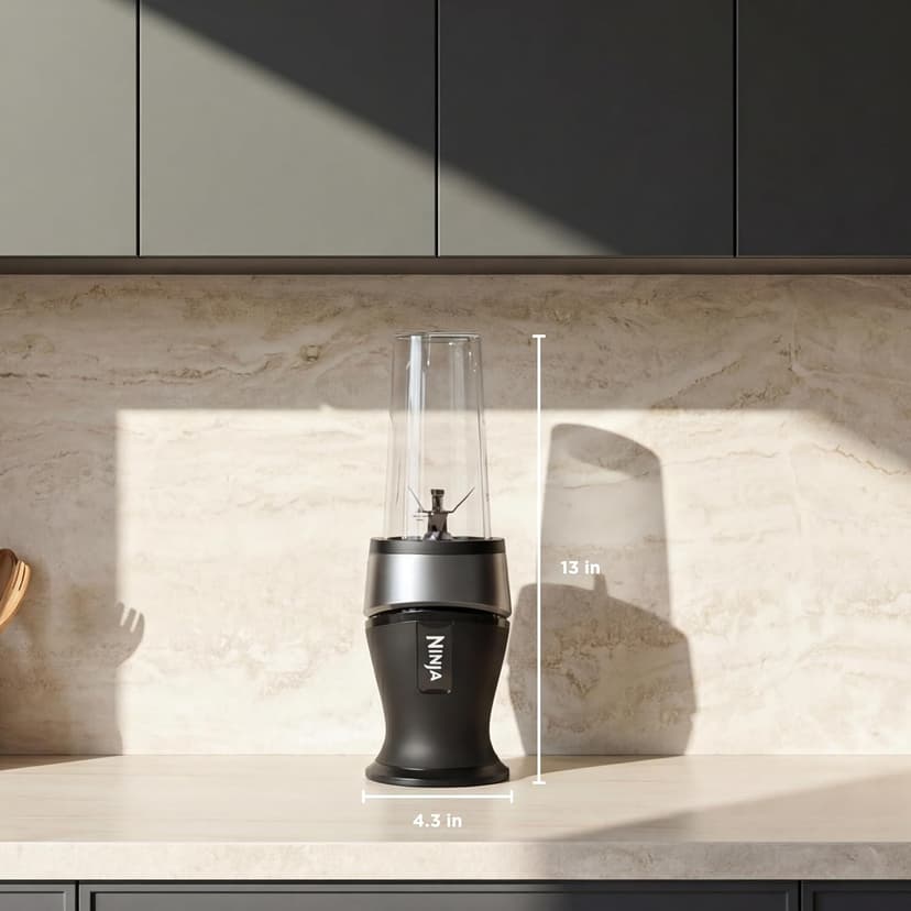 700-watt base blends smoothies, shakes & frozen drinks. (2) 16-oz to-go cups w/ spout lids. Dishwasher safe. Ninja Fit Compact Personal Blender, 700W, (2) 16oz Cups, QB3001SS B01FHOWYA2