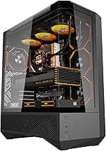 darkFlash DY460 ATX Full-Tower PC Gaming Case, High Airflow, 4×ARGB PWM Fans Included, 330° Full-View Tempered Glass, Separate PSU chamber, Supports RTX 5090 up to 400mm, 360mm Radiator Support, Black