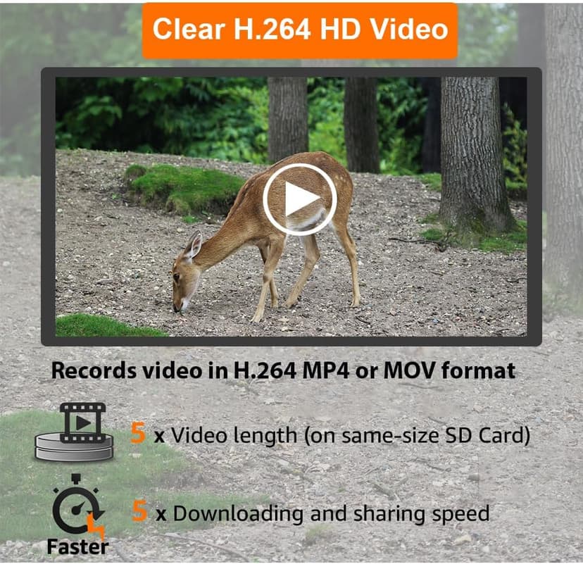 GardePro A3S Trail Camera (Non-Cellular, Non-WiFi), 64MP Photo & 1296P HD Video, 0.1s Trigger, 100ft No-Glow Night Vision, Motion Activated Wildlife Camera