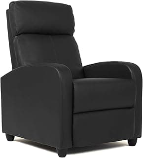 FDW Recliner Chair Push Back Sofa Home Theater Seating with Lumbar Support and Leather Padded Seat Backrest for Living Room