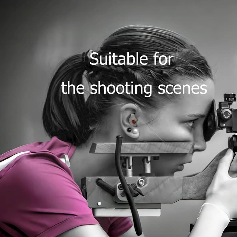 Shooting Earplugs for Pickup Sound, 30 dB NRR Hearing Protection - Silicone & Reusable Ear Plugs for Outdoor Shooting, Firing Range & Hunting, White