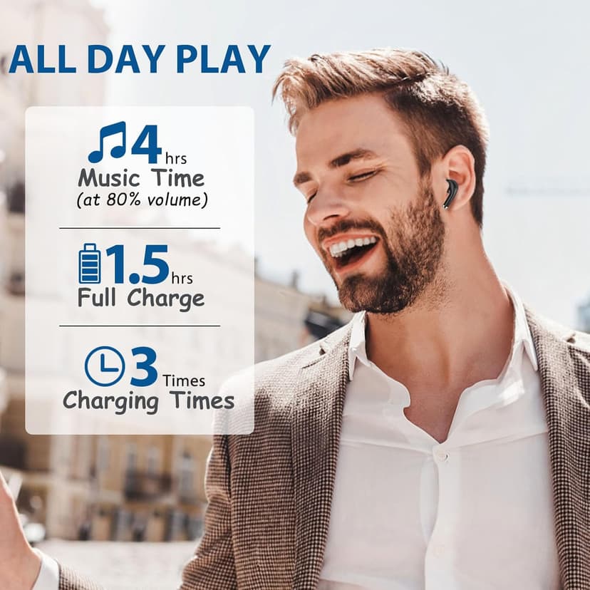 Wireless Earbuds for iPhone 17 Air 16 15 Pro Max Plus 14 13, 5.3 Bluetooth Headphones Noise isolating Ear Buds with Mic Touch Cordless Earbud for Samsung Galaxy S25 Ultra S24 S23 Fe S22 A35 Pixel 10 9